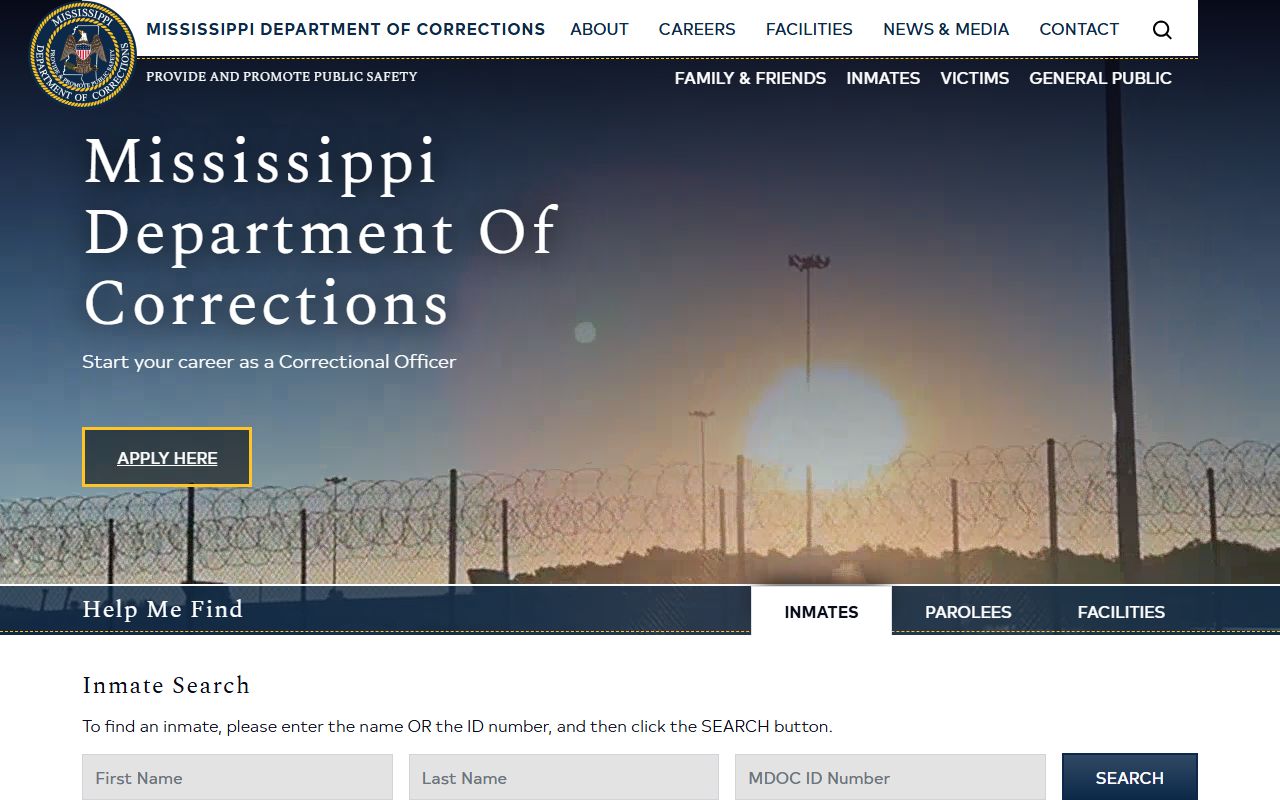 Issaquena County arrest records and statewide charge lookups through the MDOC inmate search
