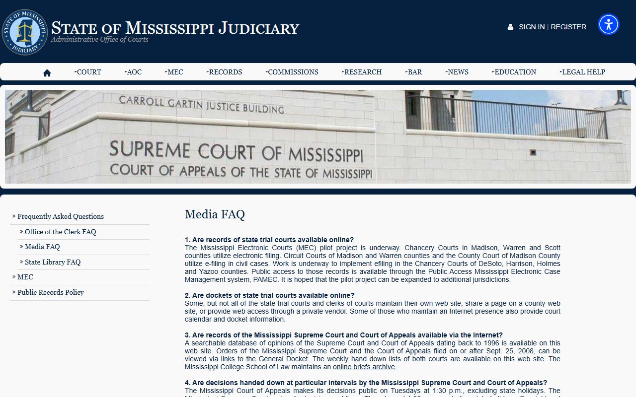 Issaquena County court records Mississippi court records and media page