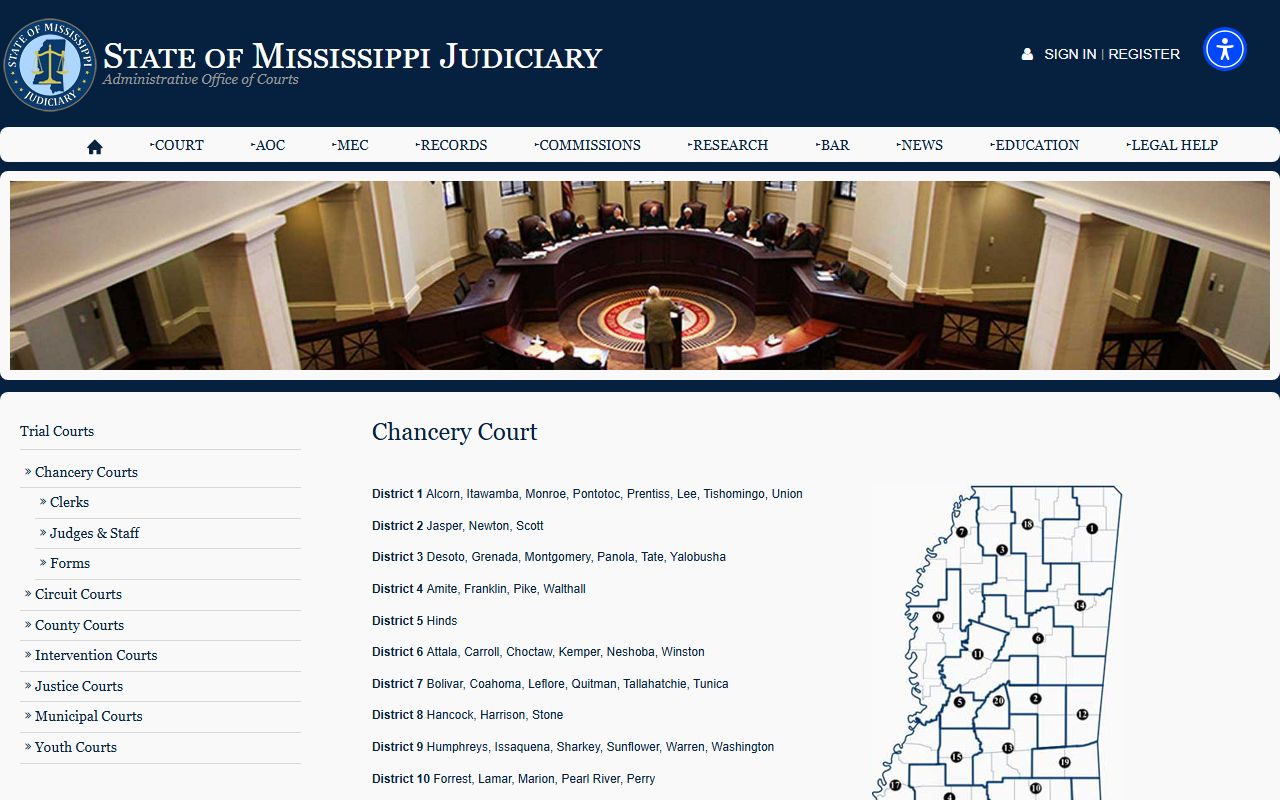 Issaquena County Circuit Court compared with Chancery Court jurisdiction in Mississippi