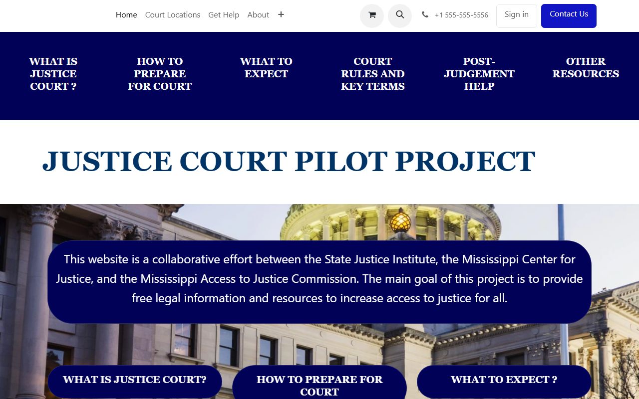 Mississippi Justice Court Help resource explaining courts that feed Issaquena County Circuit Court
