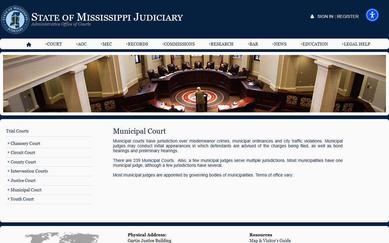 Municipal Court records that sit below Issaquena County Circuit Court in Mississippi